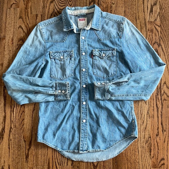 Levi’s Slim Fit Coupe Etroite Denim Button Down Shirt - Picture 8 of 8